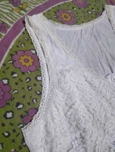 Vintage White Lace Trim Camisole Top