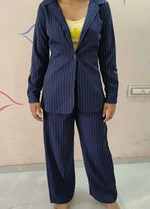Pinstripe Co-ord Set with Blazer &amp; Pants