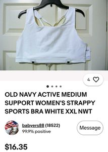 Old navy Comfortable White Sports Bra