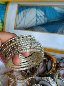 Sparkling Crystal Bangles Set