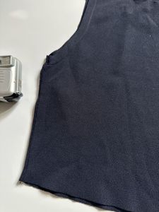 Zara Black Ribbed Cropped Tank Top