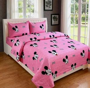 Mickey Mouse Pink Bed Sheet Set