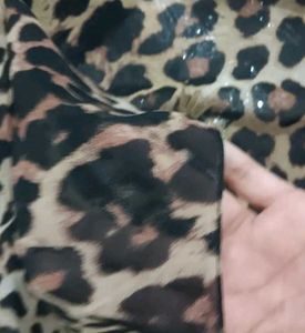 Leopard Print Scarf with Tassels