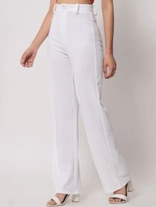 🤍White High waist trouser