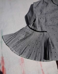 Gray Polka Dot Bow top