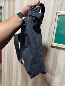 Covernat Black Canvas Sling Tote Bag