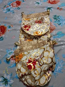 Silk Linen Potli Set of 2
