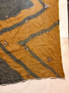 art silk duppata and chiffon duppatta combo