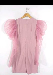 Pink Puff Sleeve Dress