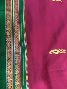 Elegant Pink &amp; Green Saree