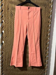 Stylish Pink High-Waisted Trousers
