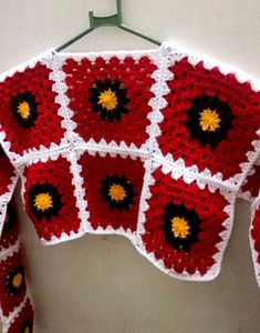 Handmade Granny Square Crochet Cardigan