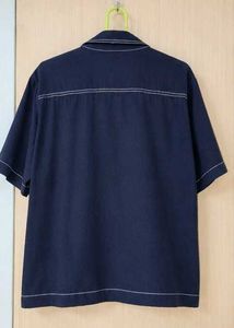 Navy Blue Button-Up Shirt