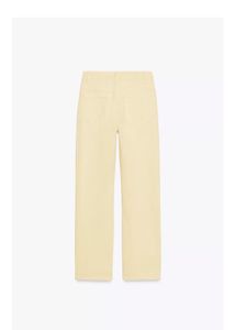 Pale Yellow Mom Fit High Waist Jeans