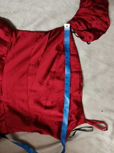 Red One-Shoulder Dress-party-price Slashed