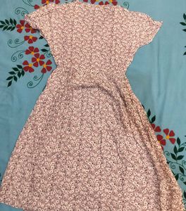 Women Floral Print V-Neck A-Line Midi Dress