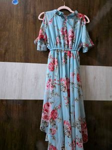 Beautiful Floral Cold Shoulder Dress