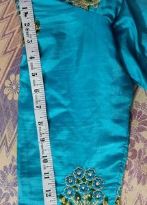 Beautiful Teal Kurta with Gold Embellishments