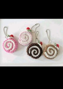 Handmade Crochet Lollipop Keychains