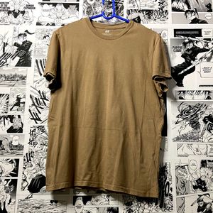 Plain H&M Tshirt Brown Tan Colour