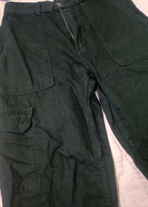solid black cargo jeans