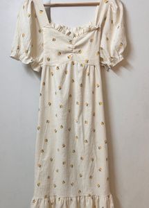 coquette Floral Midi Dress