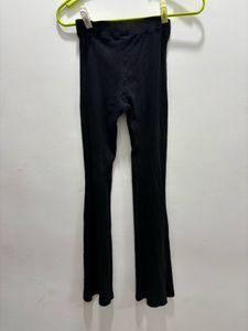 H&amp;M Black Ribbed Flared Pants