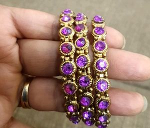 Purple Colour 2.4 Size Bangles