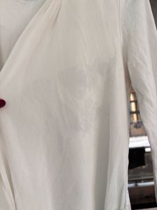 Elegant White Draped Top