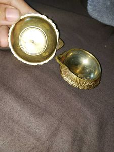 Brass weighted Lion Head diyas 🪔