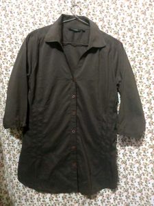 Classic Brown Button-Up Shirt