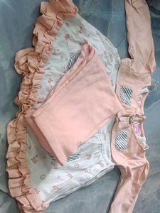Cute Baby Girl's Cotton Pajama Set