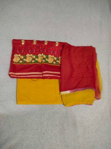 Vibrant Floral Dress Material
