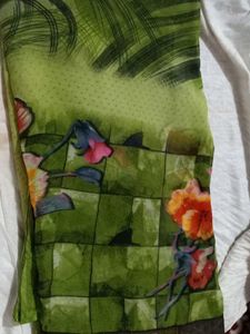 Beautiful Green Floral Saree