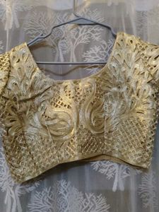 Elegant Gold Embroidered Blouse