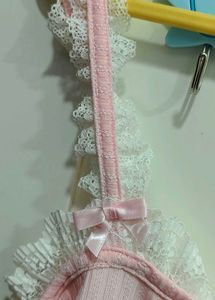 Pink Lace Trim Heart Cami Top