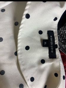 White Polka Dot Blouse