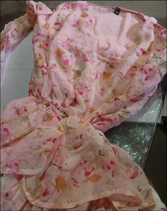 Chic Floral Tiered Gown