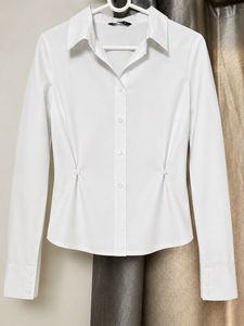 Classic white shirt with waist buttons