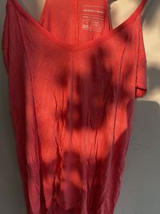Coral Spaghetti Strap Tank Top