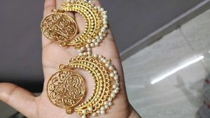 Exquisite Gold Jhumka Earrings