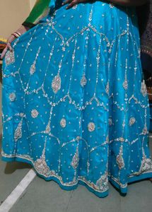 Fairy Blue Color Lehnga With Chunni