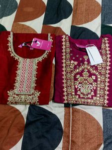 Elegant Embroidered Kurta Sets (Set of 2)