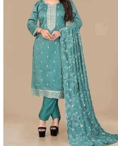 NEW Teal Embroidered Kurta Set