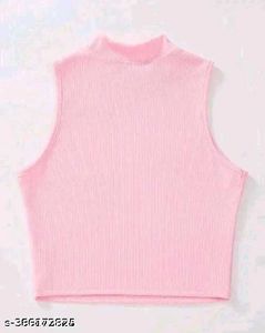 Sleek Black Sleeveless Mock Neck Top