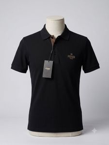 Fendi Black Polo T-Shirt Pure Cotton XL 42