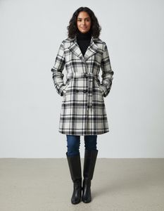 Plaid Trench Coat