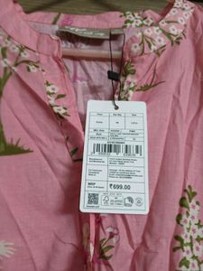 pure cotton Pretty Pink Printed Kurta