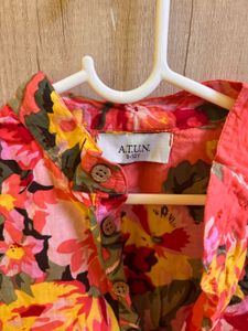 Vibrant Floral Print Boys Kurta