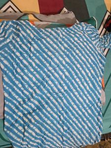 Blue Striped Cotton Kurta